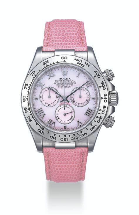 rolex daytona pink leather ladies|pre owned rolex ladies daytona.